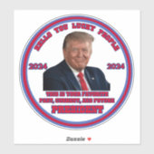 Sticker Trump 2024 Kennedy Musk Vance Vote (Feuille)