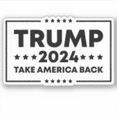Sticker Trump 2024 : Trump et l'Amérique (Devant)