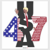 Sticker Trump 47 USA (Feuille)