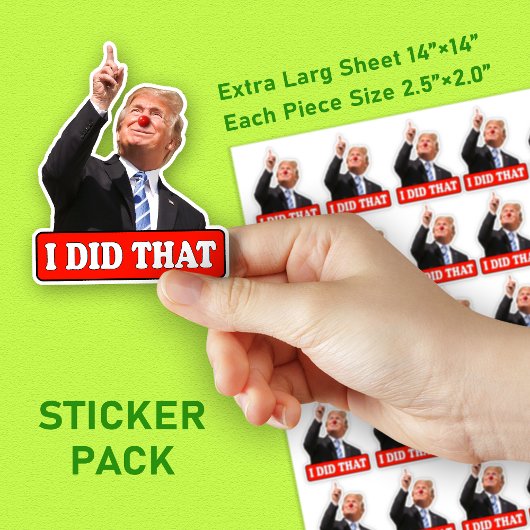 Sticker Trump a fait ce drôle anti-trump 30 pièce