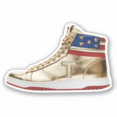 Sticker Trump Baskets / Ne jamais abandonner les hauts som (Devant)