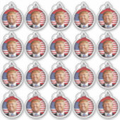 Sticker Trump dans une balle d'arbre de Noël (Devant)