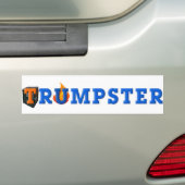 Sticker Trump Dumpster 3 — Bleu, Blanc (En voiture)