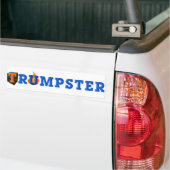Sticker Trump Dumpster 3 — Bleu, Blanc (Sur camion)