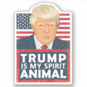 Sticker Trump est mon esprit Animal drôle Contour Cut (Devant)
