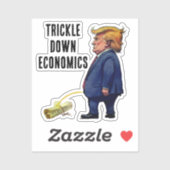 Sticker Trump et l'économie à la traîne (Feuille)
