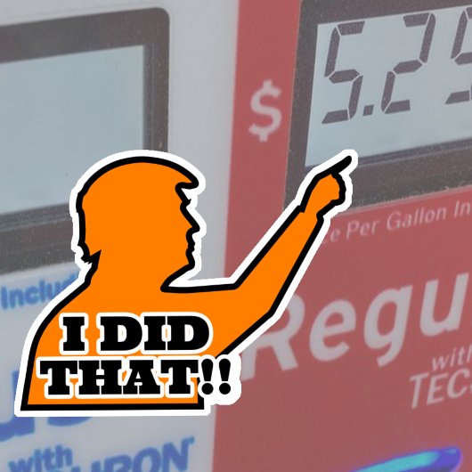 Sticker Trump "J'AI FAIT ÇA ! !" Coupe de vinyle orange si