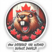 Sticker Trump, le Canadien "Mauvais Castor Donald" (Recto)