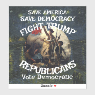 Sticker Trump PouletDoigt Jésus Républicain Urine Parti
