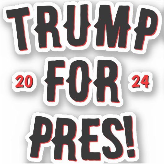 Sticker Trump pour le président 2024 (Devant)