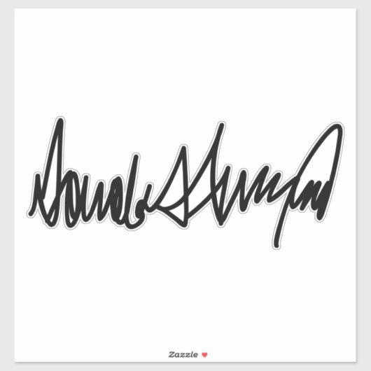 Sticker Trump Signature Decal (Feuille)