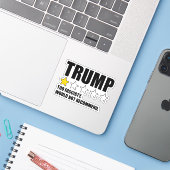 Sticker Trump - Trop Fasciste Ne Recommanderait Pas (Ordinateur portable avec iPhone)