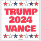 Sticker Trump Vance 2024 (Feuille)