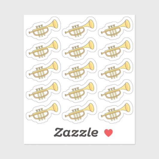 Sticker Trumpet Music Leçon Enseignant Bujo Planner (Feuille)
