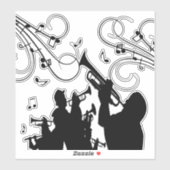 Sticker Trumpet Section Jazz (Feuille)