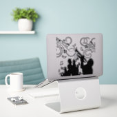 Sticker Trumpet Section Jazz (Ordinateur portable sur le bureau)