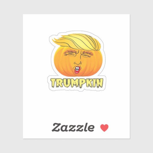 Sticker Trumpkin - Effrayant bon Citrouille (Feuille)