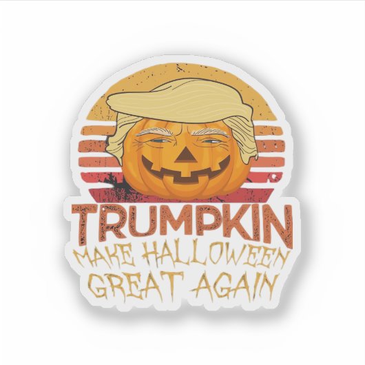 Sticker Trumpkin Halloween Funny Classic (Devant)