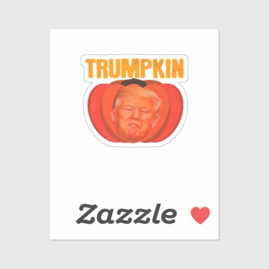 Sticker Trumpkin Halloween Jack-o'-lantern Graphic Funny (Feuille)