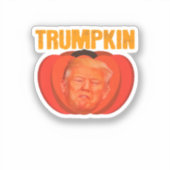 Sticker Trumpkin Halloween Jack-o'-lantern Graphic Funny (Recto)