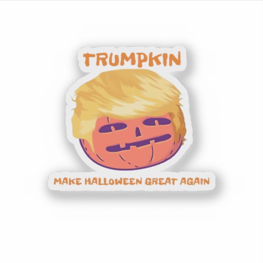 Sticker Trumpkin, Rendre Halloween Grand Encore Et Encore (Devant)