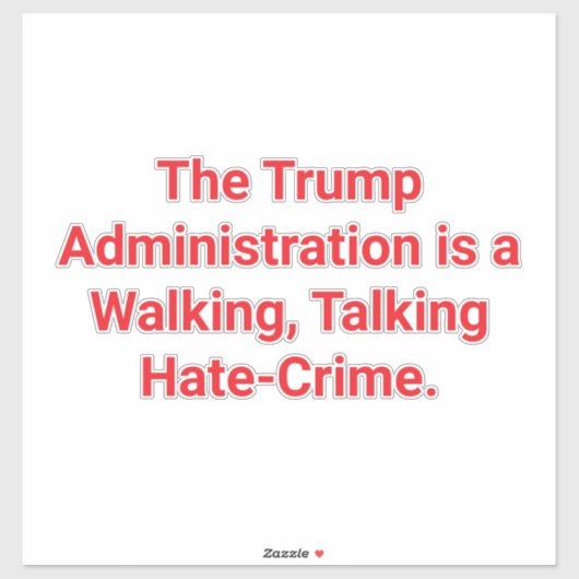 Sticker TRUMP'S HATE-CRIMES Hankamer Artjunkhaus SAVE U.S. (Feuille)