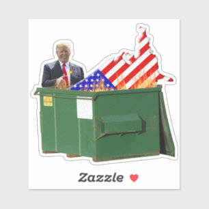 Sticker Trumpster Fire (texture de peinture à l'huile)
