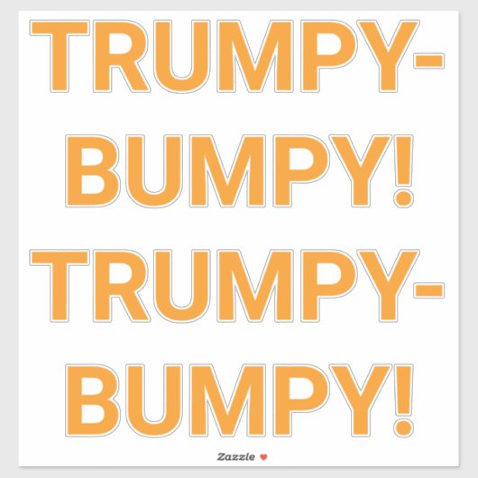 Sticker TRUMPY BUMPY Hankamer Artjunkhaus Comic Splash-Art (Feuille)