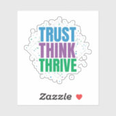 Sticker Trust Think Thrive – Motivational Quote Design (Feuille)