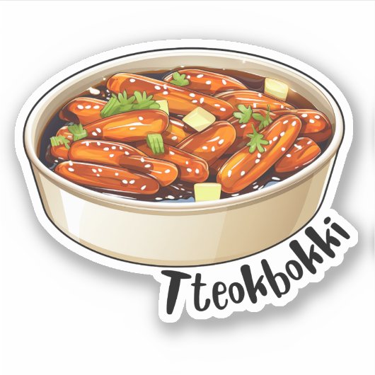 Sticker Tteokbokki coréen (Devant)