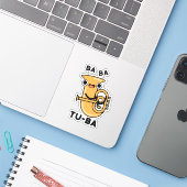Sticker Tu-ba Funny Tuba Puns (Ordinateur portable avec iPhone)