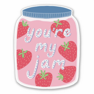 Sticker Tu es ma confiture de fraise coeur de la Saint-Val