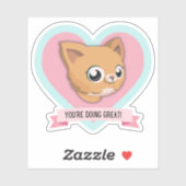 Sticker Tu fais du bien ! Encouragement Cat Affirmation (Feuille)