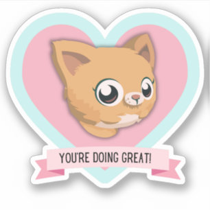 Sticker Tu fais du bien ! Encouragement Cat Affirmation