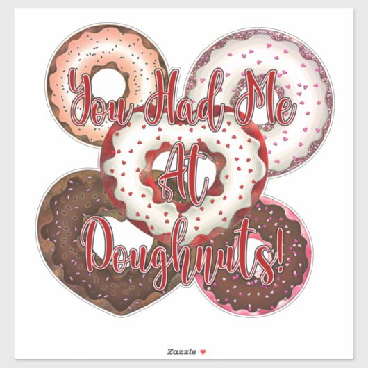 Sticker Tu m'as eu à Doughnut - Saint Valentin (Feuille)