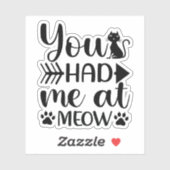 Sticker Tu M'As Eu À Meow (Feuille)