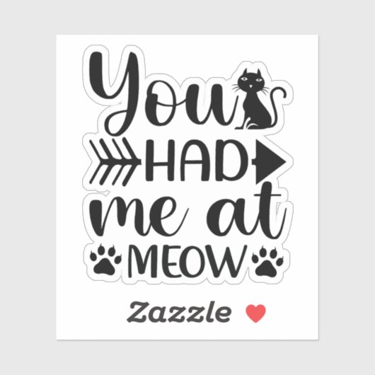 Sticker Tu M'As Eu À Meow (Feuille)