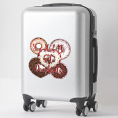 Sticker Tu m'as eu avec les beignets - Saint-Valentin (Sur valise)