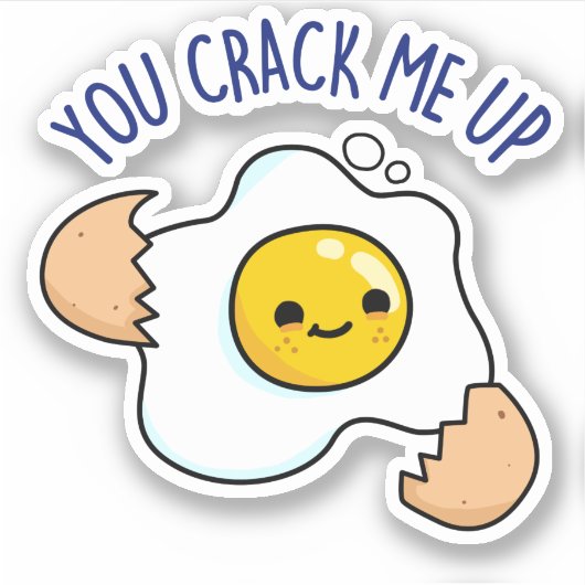 Sticker Tu Me Frappes Un Jeu D'Oeufs Drôle (Devant)