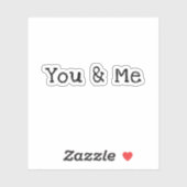 Sticker Tu & Me's mignon Amour dire (Feuille)