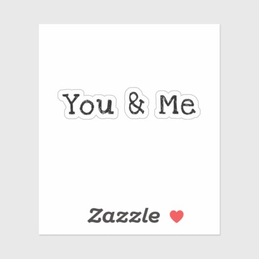 Sticker Tu & Me's mignon Amour dire (Feuille)