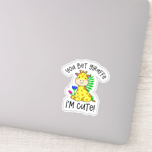 Sticker Tu paries Giraffe Je suis mignonne (Détail)