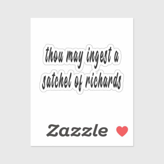 Sticker Tu peux ingérer une sacoche de bâton de vinyle de  (Feuille)