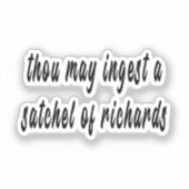 Sticker Tu peux ingérer une sacoche de bâton de vinyle de  (Recto)