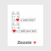 Sticker tu veux ça ? / Art texte ASCII personnalisable (Feuille)