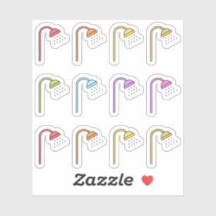 Sticker Tubes de temps de bain Douche Tracker Rappel Plani