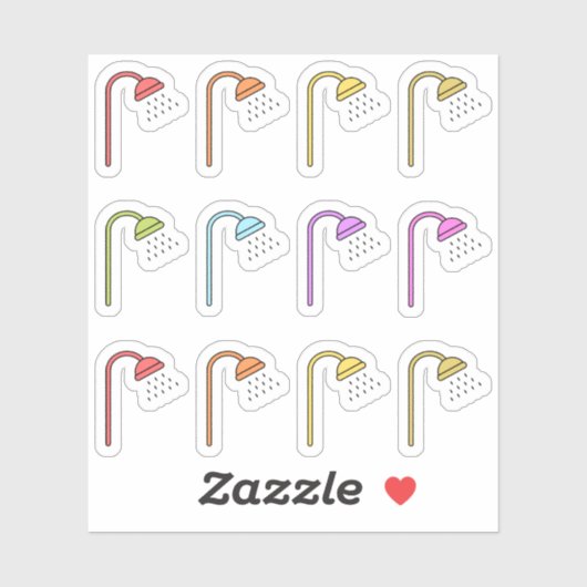 Sticker Tubes de temps de bain Douche Tracker Rappel Plani (Feuille)