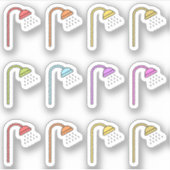 Sticker Tubes de temps de bain Douche Tracker Rappel Plani (Devant)