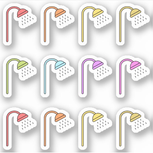Sticker Tubes de temps de bain Douche Tracker Rappel Plani (Devant)