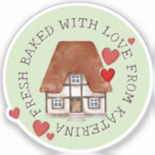 Sticker Tudor frais Maison Coeur Boulangerie réutilisable  (Recto)